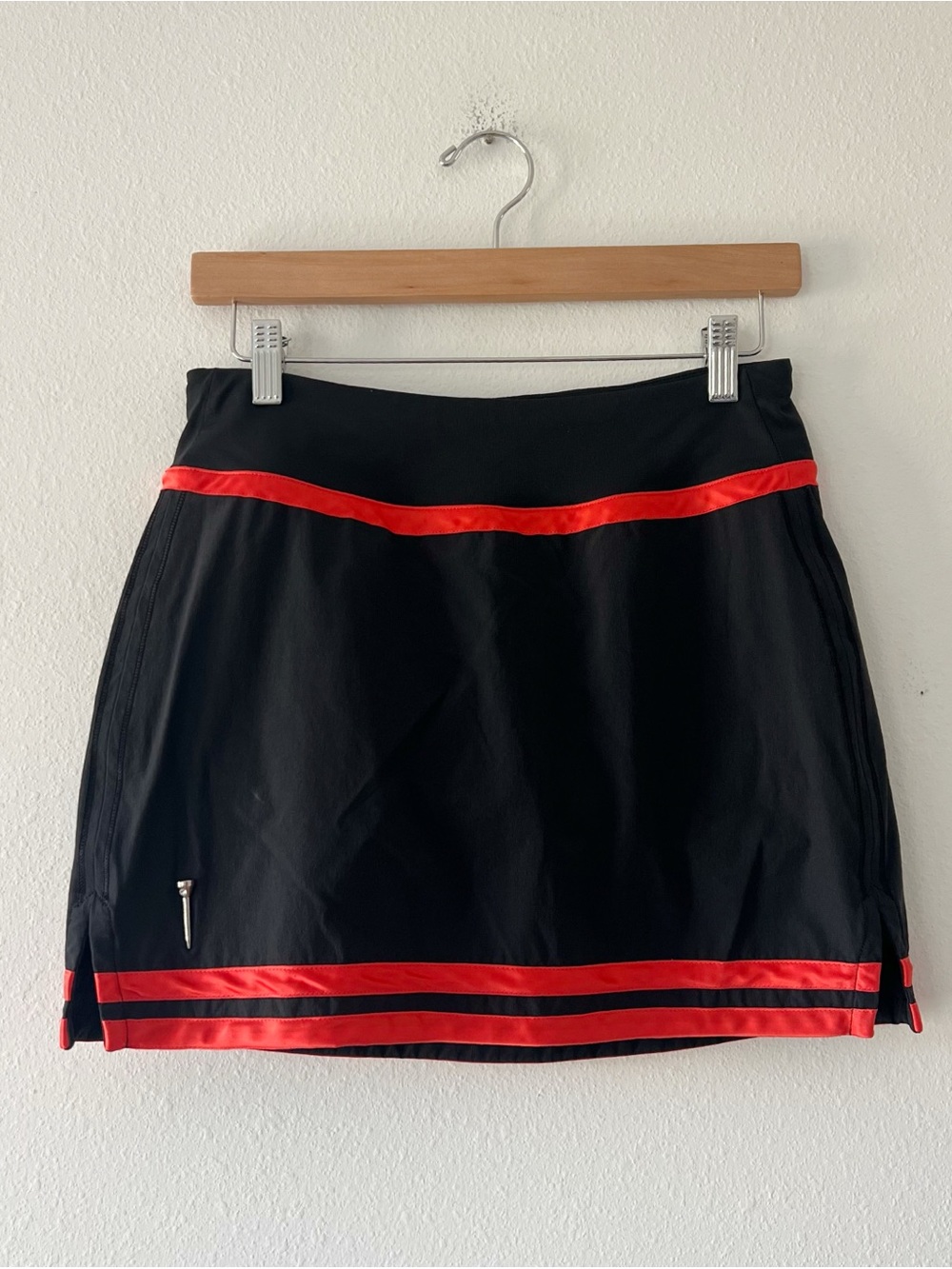 FLIRTEE | Golf Pickleball Trimmed Skirt in Black | S